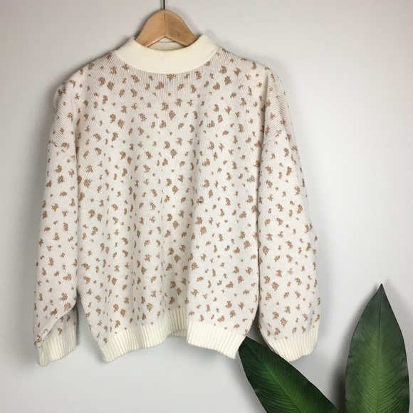 Vintage Sparkly Cheetah Print Sweater - Picture 3 of 8